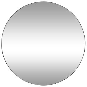 Minim Round Wall Mirror Black - 120cm color Black