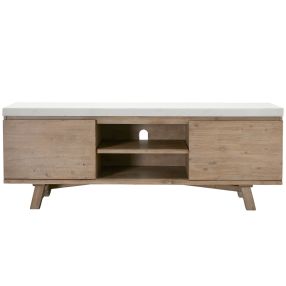 Nova TV Unit Faux White Marble - 180cm color White Marble