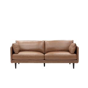Lennox Mali Tan Leather Sofa - 3 Seater color Mali Tan