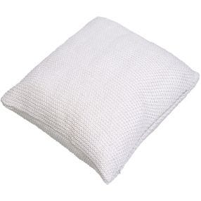 Cotswold Knitted Cushion White - 50cm x 50cm color White