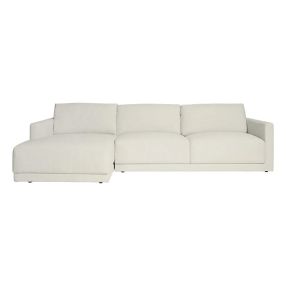 Haven California Ivory Chaise Sofa - 3 Seater color Ivory