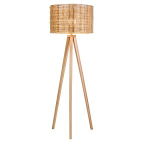 Rio Rattan Floor Lamp color Natural