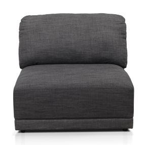 Amelia Armless Chair Module Warm Charcoal color Warm Charcoal