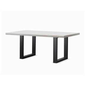 Apollo Faux White Marble Dining Table Black color White