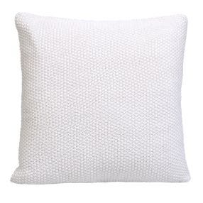 Cotswold Knitted Cushion White - 50cm x 50cm color White