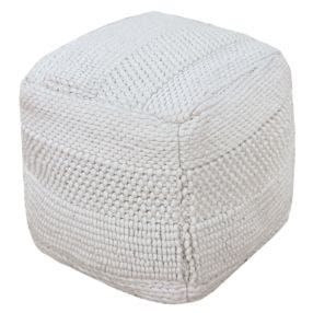 Amman Ivory Pouf - 40cm x 40cm x 40cm color Ivory