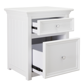 Mandalay Bedside Table White - 2 Drawer color White