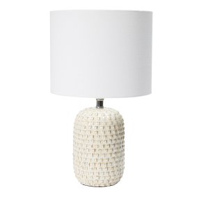 Archer Table Lamp White color White