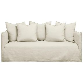 Como Linen Sofa Oatmeal - 2.5 Seater color Oatmeal