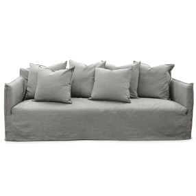 Como Linen Sofa Stone - 3 Seater color Stone