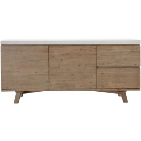 Aspen Oak and Marble Effect 150cm Wide TV Unit