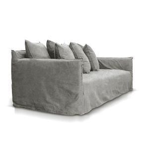 Como Linen Sofa Stone - 3 Seater color Stone