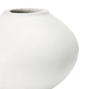 Corfu Vase White Concrete - 30cm Dia color White