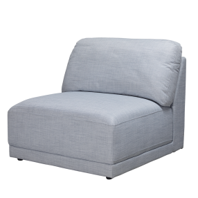 Amelia Armless Chair Module Blue Haze color Blue Haze