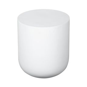 Mara White Concrete Side Table color White