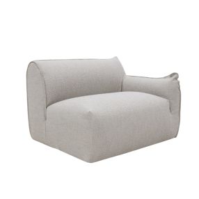 Luella 1.5 Seater Right Arm Facing Sofa Module Boucle Pumice color Boucle Pumice