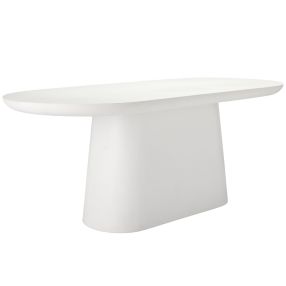 Odette White Concrete Dining Table color White