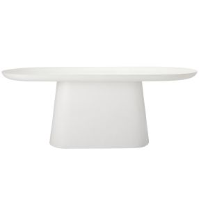 Odette White Concrete Dining Table color White