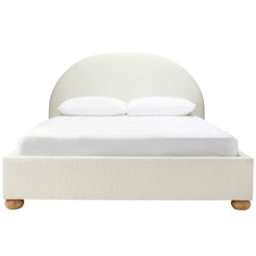 Arch Boucle Bed Frame Ivory color Ivory
