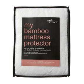 Art & Science Mattress Protector Bamboo Quilted color White