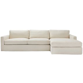 Sunday Chaise Sofa & Slip Cover Duxton Bone - 3 Seater color Bone