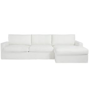 Sunday Chaise Sofa & Slip Cover Duxton Snow - 3 Seater color Snow