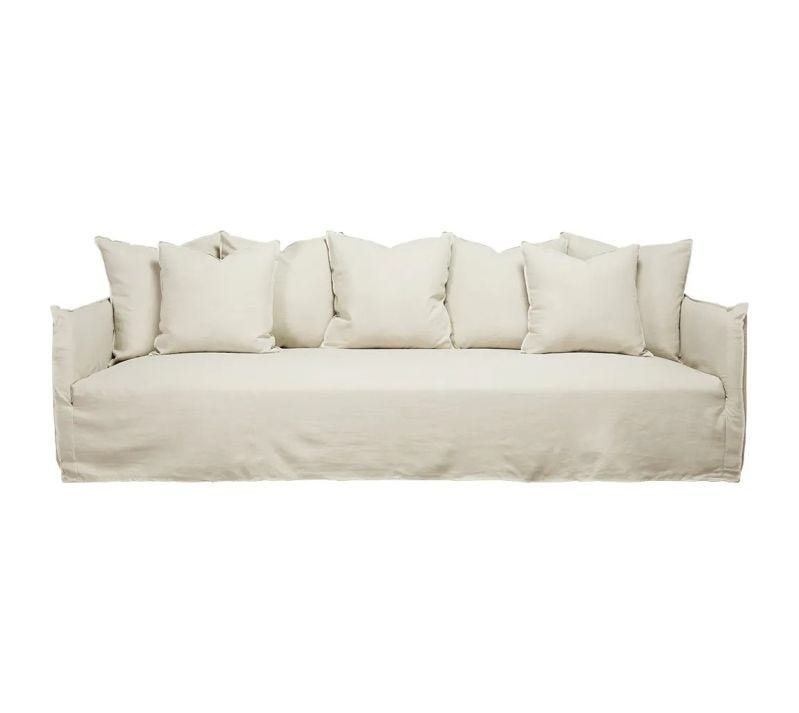 Buy Como Linen Sofa Oatmeal 3.5 Seater James Lane Australia