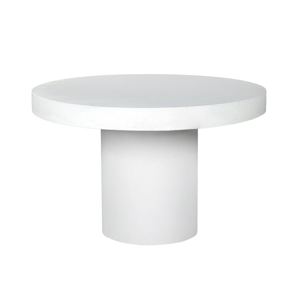 White concrete outdoor table deals