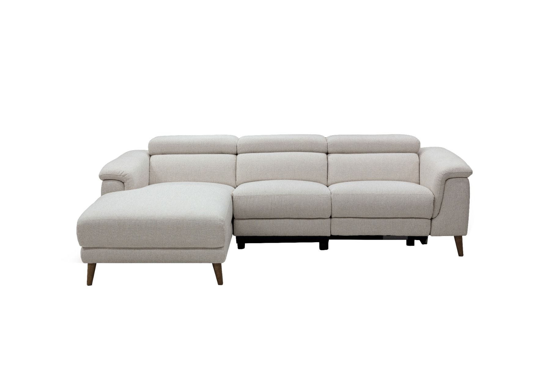 Buy Dylan Orson Almond with 1 Electric Recliner Sofa 3 Seater